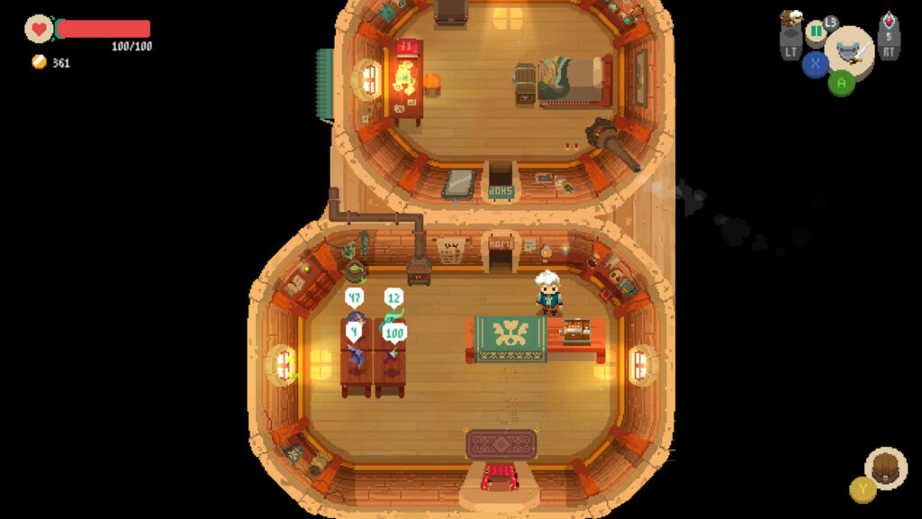 Лавка днём, подземелье ночью — Moonlighter