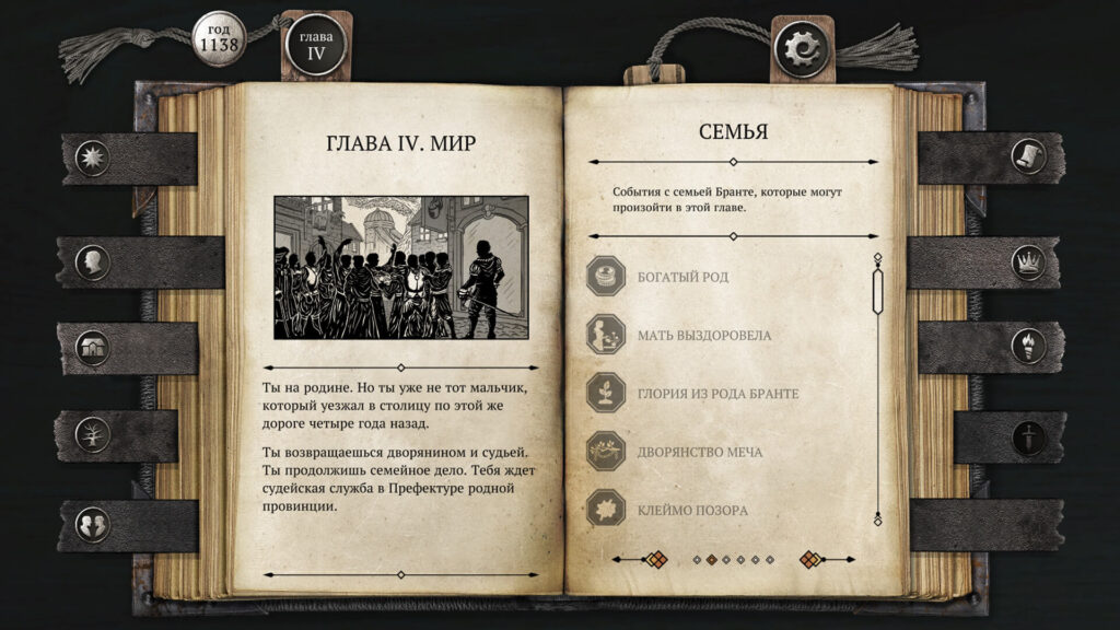 Скриншот из The Life and Suffering of Sir Brante. Литературная рпг.