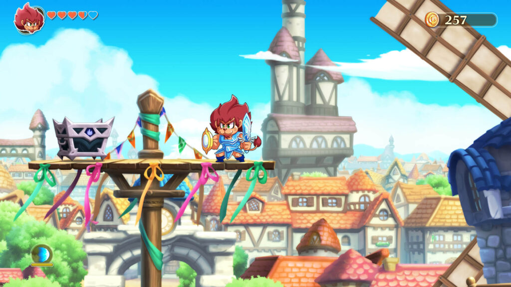 Скриншот Monster Boy and the Cursed Kingdom — яркая метроидвания в аниме стиле