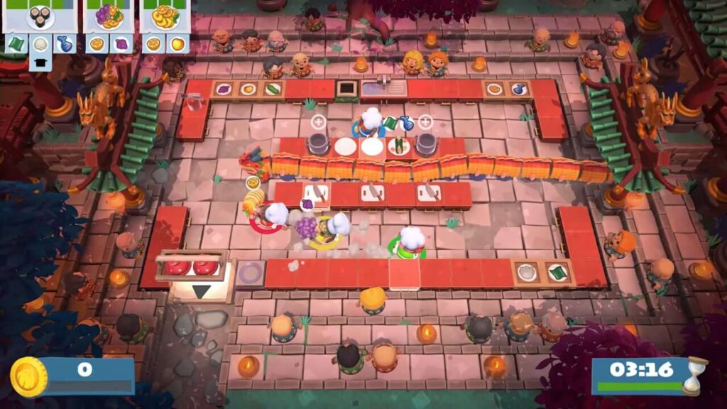 Overcooked! 2: кухня в хаосе, повара и летающие по экрану продукты