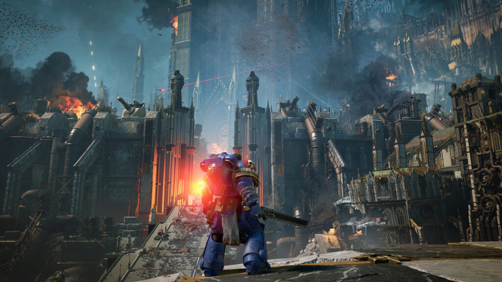 Space Marine 2: космодесантник с бензопилой против орды тиранидов